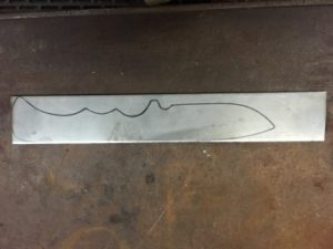 Draw the design on steel