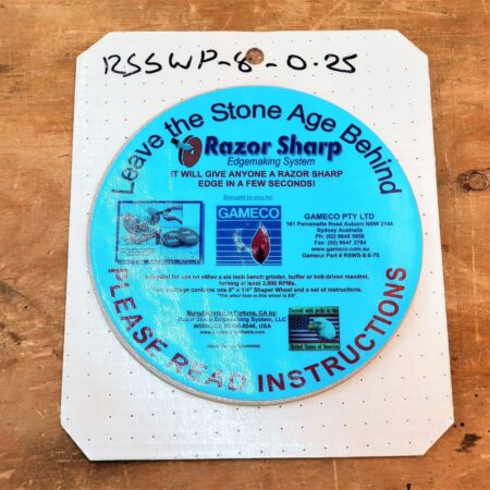 8" Razor Sharp 1/4" Shaper Wheel Plain