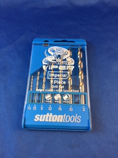Sutton Viper Imperial Knife Pin Drill Set 7pcs 1/16-1/4"