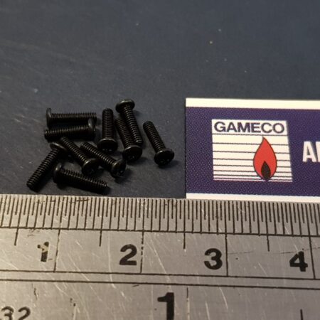 10x 0-80 button head Torx black oxide 1/4" long