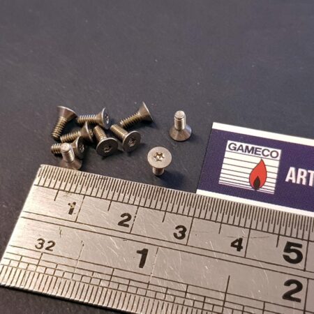 10x 2-56 flat head Torx stainless 1/4" long