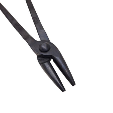 Blacksmith Scrolling TONGS  65mm (2.5") Jaw 200 mm (8”) REINS W/BALL ON END OF REINS