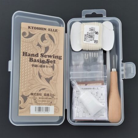 Japanese basic hand sewing kit with case open