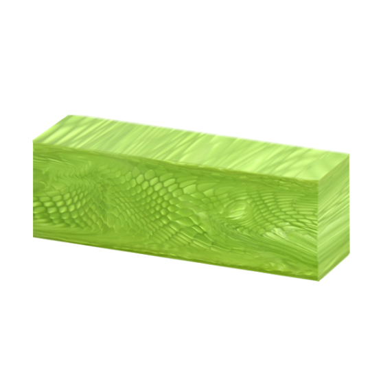 Juma Handle Block Green Mamba 43 mm Wide Side Angle Juma handle Block with a green mamba pattern and width of 43 mm side angle