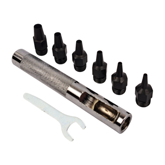 Artisan Essentials Mini Round Punch 8 Piece Set. A great tool to punch different sized holes into leather.