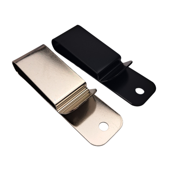 spring-belt-holster-clips Spring Belt and Holster Clips. Available in Black and Nickel Plate