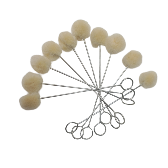 Natural All-Wool Daubers. Made from real Australian Sheep Wool. Sold in packs of 10.