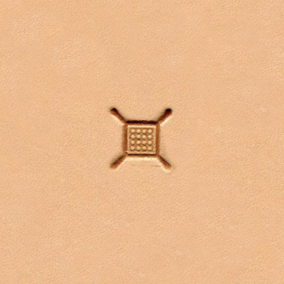 Square Geometric Leather Stamp G548