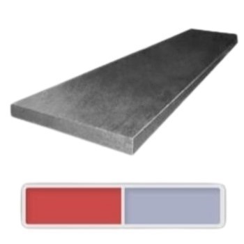 O1 tool steel bar measuring 6.35 x 50 x 915 mm