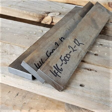 416 Stainless Steel Flat Bar 0.500 x 2 x 12” for Bolsters and Guards