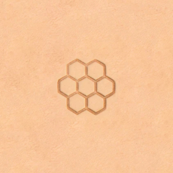 geometric-stamp-k143 Honeycomb Geometric Leather Stamp K143