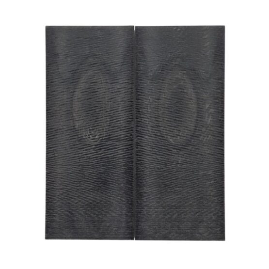 two Juma handle scales with a carbon pattern and width of 50 mm