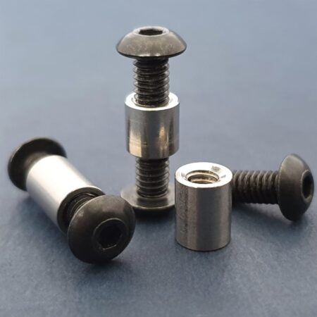 Button Head Socket Cap Screw 8-32 3/8" Black Complete