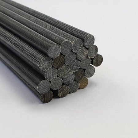 Canvas Micarta Rod 6.35 mm (1/4") x 300 mm Black