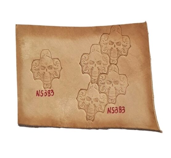 Leather Stamp Skull Tile #1