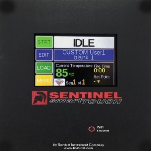 Touch Screen Controls for Paragon PMT-13 Heat Treating Furnace