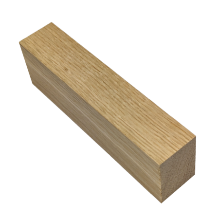 Side View of American White Oak Handle Block measuring 30 x 45 x 150mm.