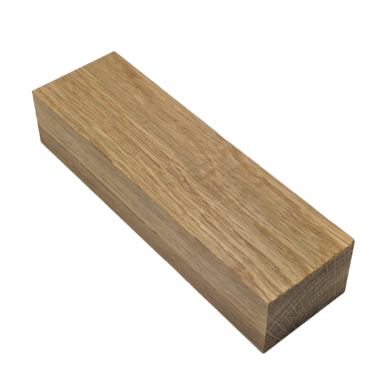 Top view of American White Oak Handle Block measuring 30 x 45 x 150mm.