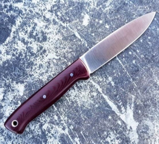 Maroon Linen Micarta Knife Handle