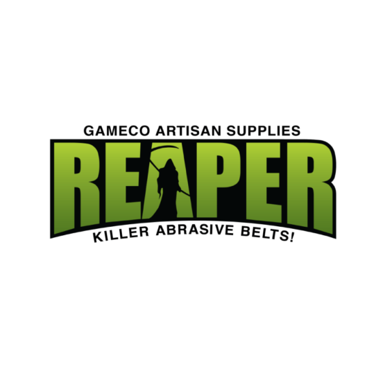 Reaper brand name in bold light green capital letters