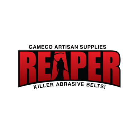 Reaper brand name in bold red capital letters