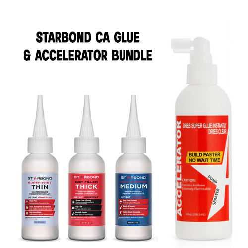 Contents of Starbond CA glue & accelerator bundle.