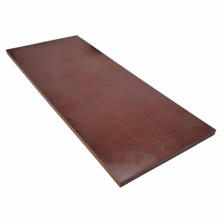 Vintage Brown Linen Micarta Sheet 1/4" Thick, with dimensions of 5" x 11 3/4" (127 x 298 mm).