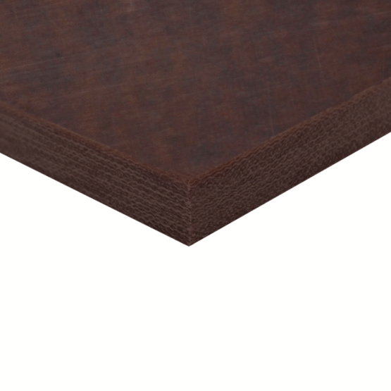 Vintage Brown Linen Micarta Sheet 1/4" Thick, with dimensions of 5" x 11 3/4" (127 x 298 mm).