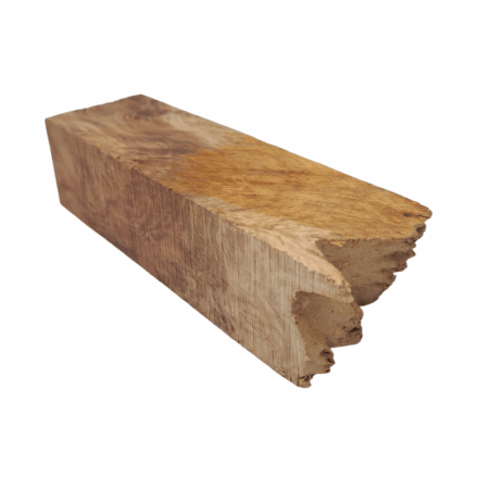 Green Stone Mallee Burl Handle Block *ED10-A. Measures approximately 38 x 45 x 120 mm.