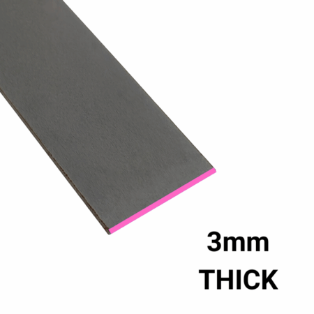 26C3 Carbon Steel (Spicy White) in 3mm Thick, and approx. 600mm long. Available in 4 widths: 40mm, 50mm, 100mm, and 150mm.