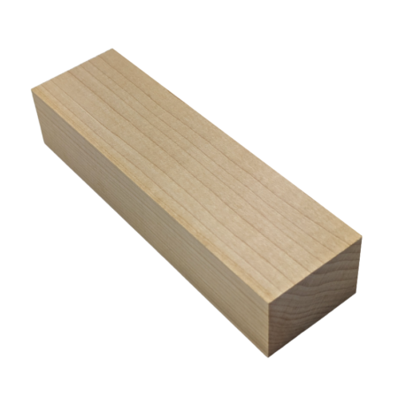 Top view of Canadian Rock Maple Handle Block measuring 30 x 45 x 150mm.