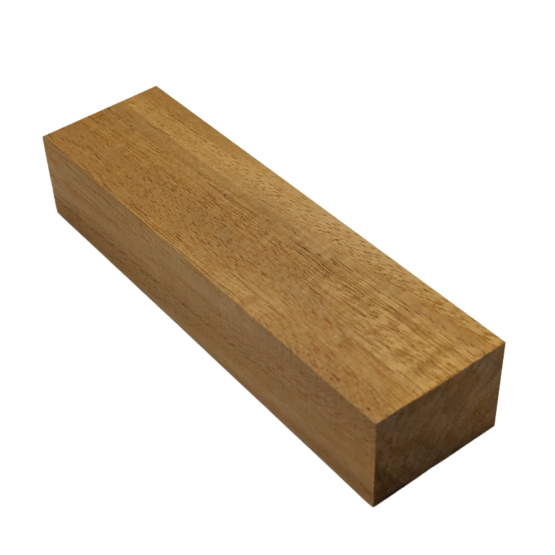 Top view of Mahogany Handle Block measuring 30 x 45 x 150mm.