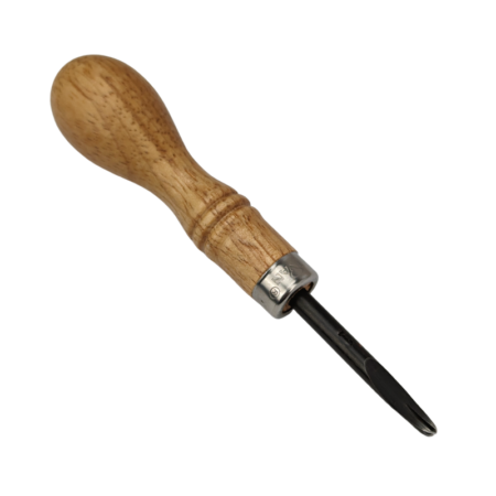 Artisan Essentials Edge Beveler #1 (1.5mm). Excellent for trimming the square edges on pieces of leather, allowing for rounder edges when slicking.