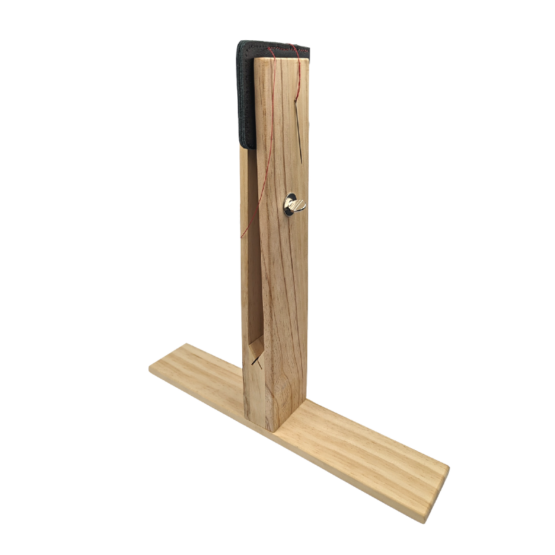 Artisan Essentials Stitching & Lacing Pony holding leather wallet