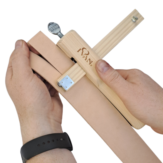 Strap Cutter. designed for cutting belt blanks and leather straps.