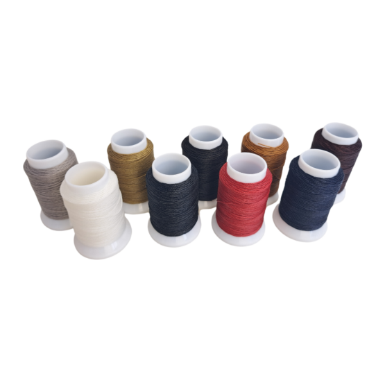 Vinymo #1 Double Waxed Thread 0.6mm Thick - 60m Spool - Available in 9 colours - White, Black, Red, Navy Blue, Grey, Beige, Camel, Brown and Dark Brown