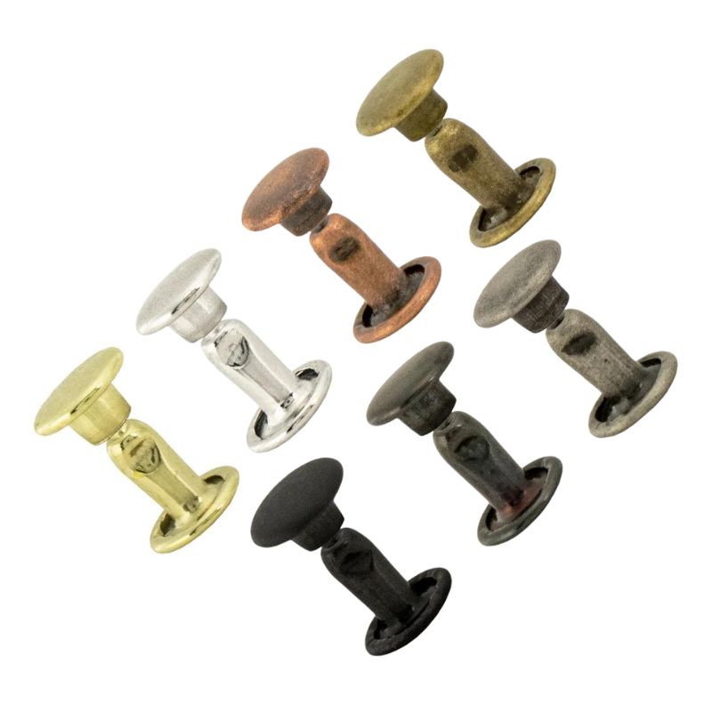 Small Double Cap Rivets 7mm 100 Pack - Artisan Supplies