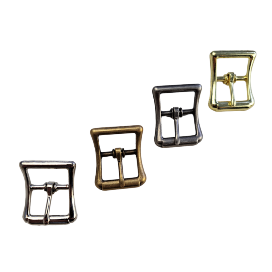 Strap Buckle - 20mm (3/4"). Suitable for making straps, watch bands, bracelets and more. Available in 4 finishes: Brass, Nickel, Antique Brass and Antique Nickel