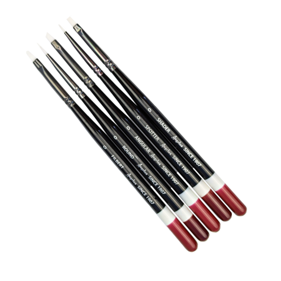 Angelus Micro Detail Paint Brush Set. Five professional grade paint brushes used for fine detail paint work.
