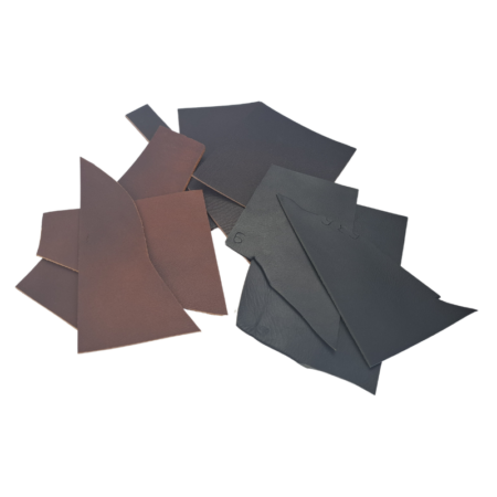 Gosford Buffalo Leather 500g Offcut bags. Available in Black, Brown (Moro) and Tan (Bordo)