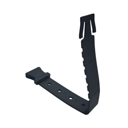 Kydex Molle-Flex 3". A flexible clip which allows it to contour and flex with any gear which doesn’t allow for a rigid attachment device.