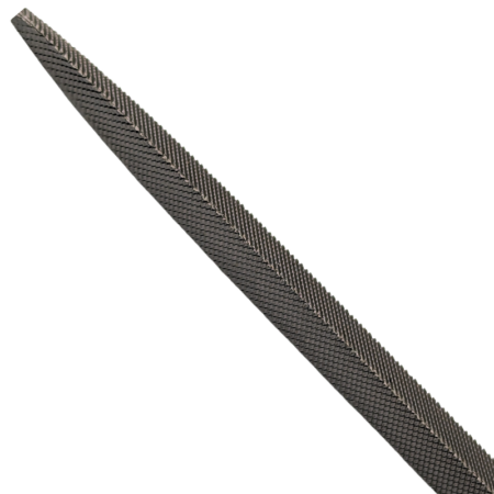 Close up of teeth from Vallorbe Triangular Bastard File 4" (90mm)