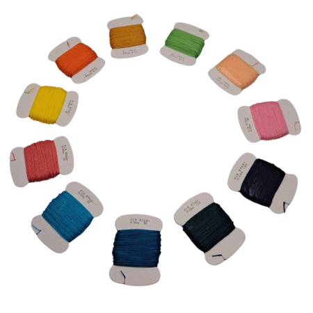 Vinymo #0 Double Waxed Thread 0.7mm Thick - 20m Spool available in 11 colours - Yellow, Peach, Pink, Purple, Green, Orange, and more!