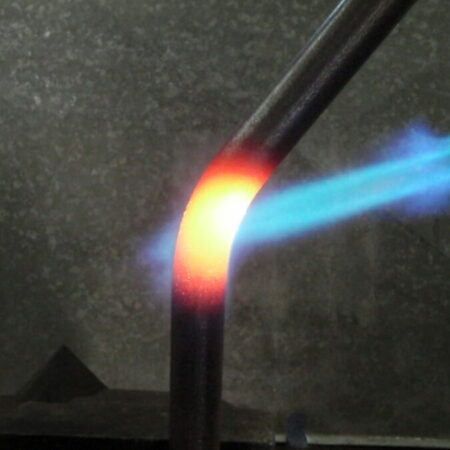 Heating steel to bend with compressed air and LP Gas