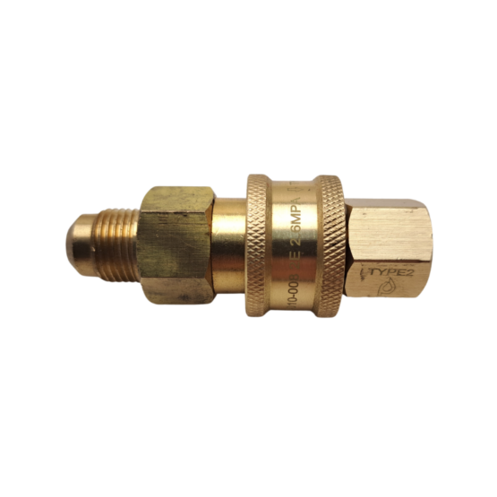 Gas Forge High Pressure Quick Connector 3/8" SAE to connect between your gas forge burner and high pressure hose.