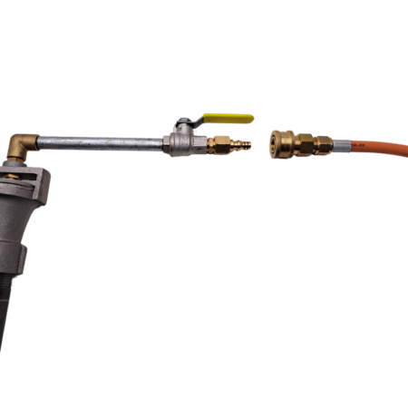 Gas Forge High Pressure Quick Connector 3/8" SAE to connect between your gas forge burner and high pressure hose.