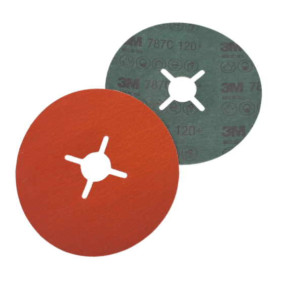 3m-787c-fibre-disc-120-grit 3M™ 787C Fibre Disc - 120 Grit. Ideal for working on metals such as stainless steel and high nickel alloys.
