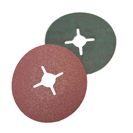 3M™ Cubitron™ II 982C Fibre Disc - 80 Grit. Ideal for working on carbon steel in edge chamfering, beveling, and removing welds, mill scale, pits and imperfections, machining grooves, and more.