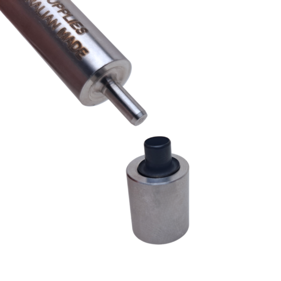 Artisan Essentials 1/4" Eyelet Setter & Anvil Set. Suitable for setting 1/4" eyelets into Kydex and Leather.