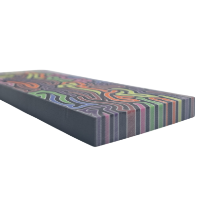 G10 Damascus Handle Scales Multicoloured Gummy Worm Pattern